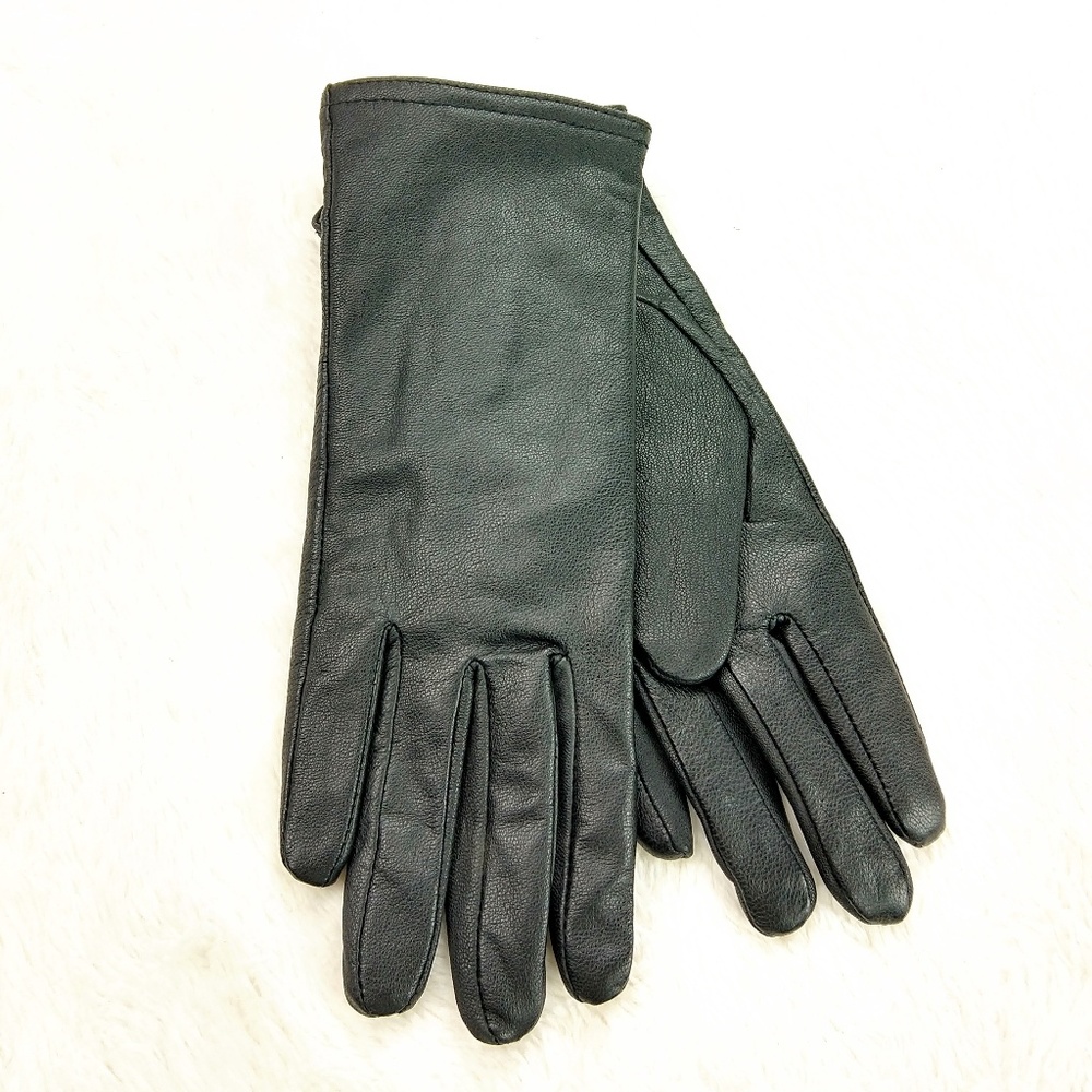 Gii Black Leather Isolant Mirafil Gloves